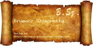Brumecz Szimonetta névjegykártya